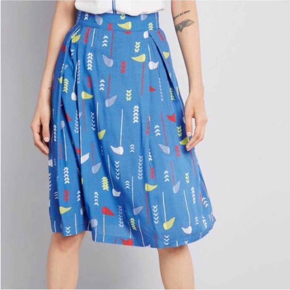 ModCloth Fever London Blue Butterfly Skirt 🦋